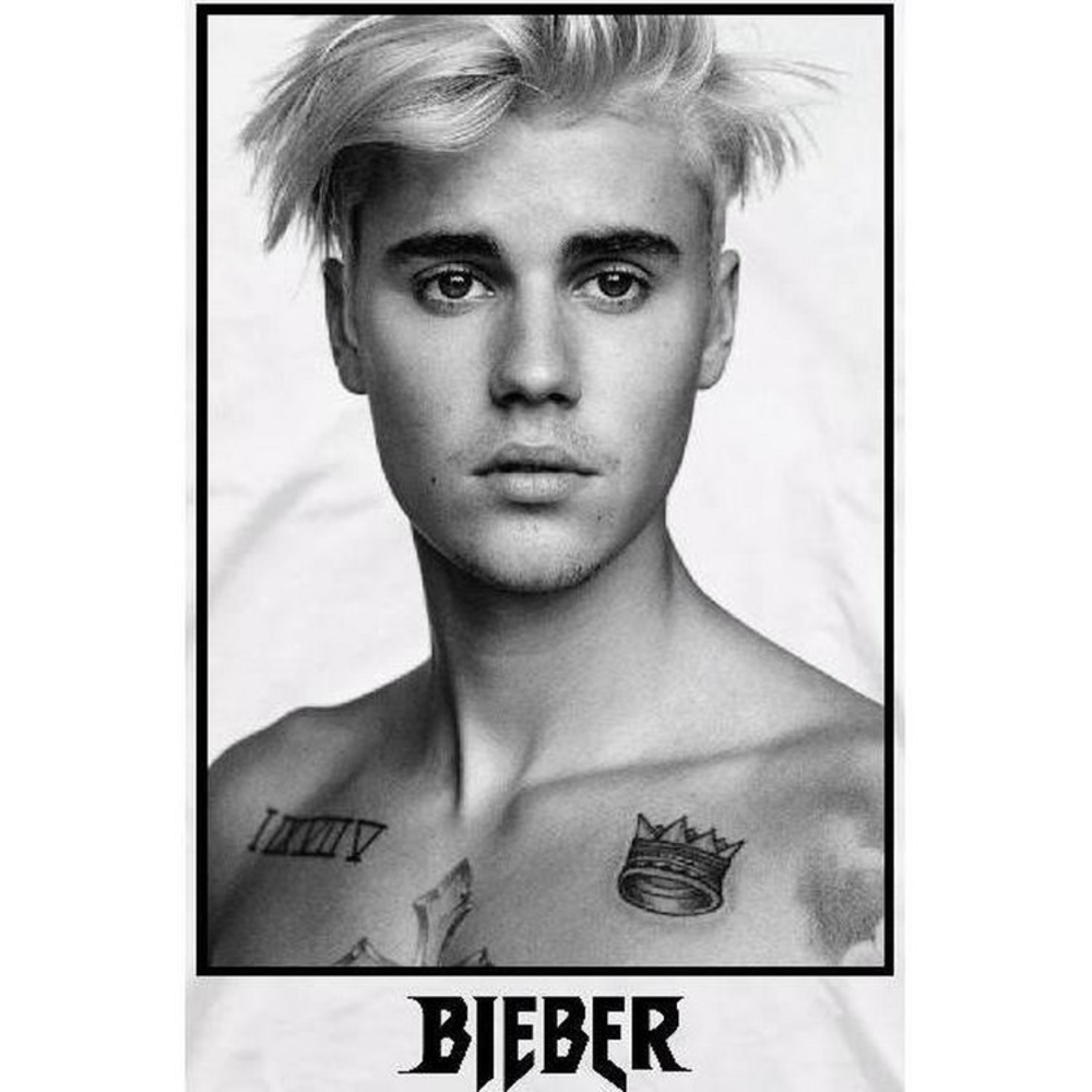 Justin Bieber Men's White Short Sleeve Graphic T-Shirt Size Small NWT